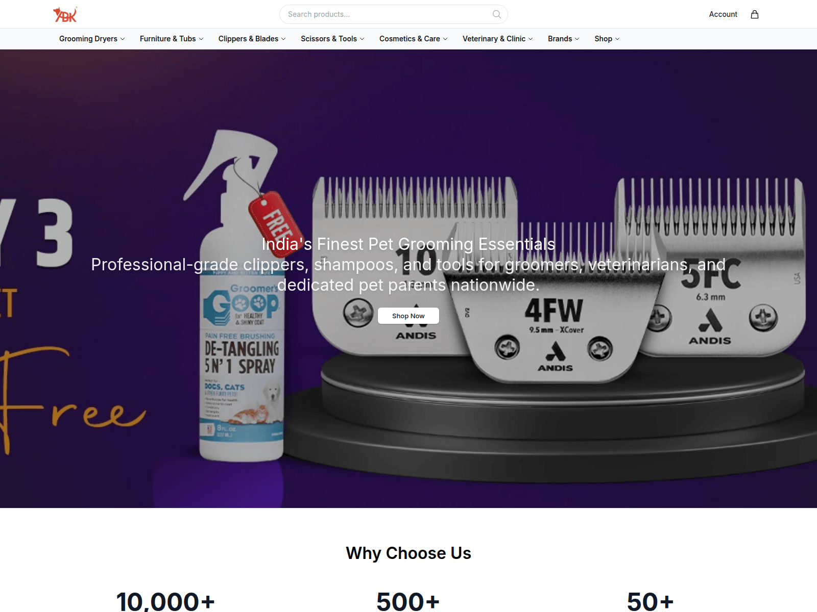 Screenshot of abkgroominghq.shop