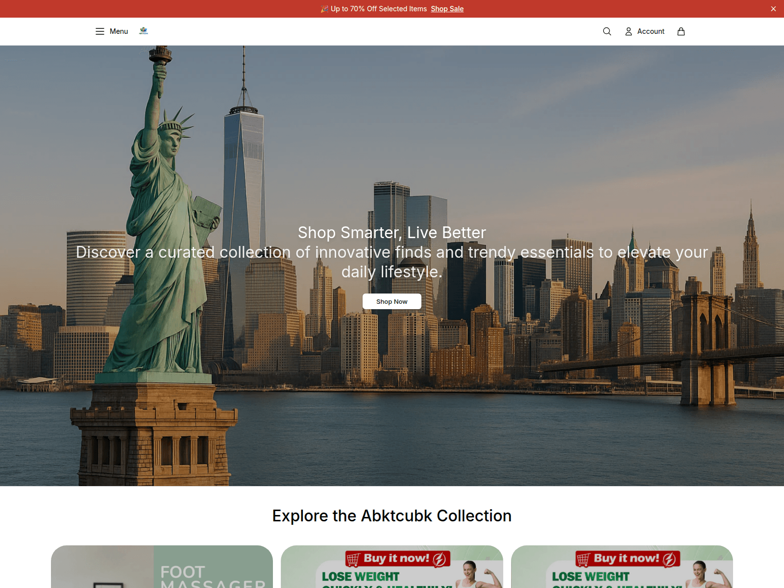 Screenshot of abktcubkstore.shop