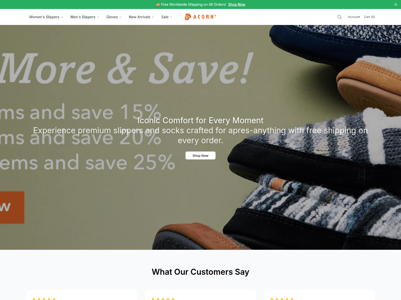 Screenshot of acornapparel.shop