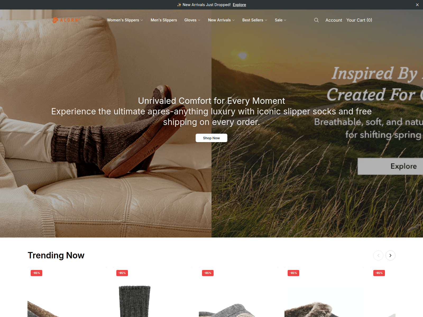 Screenshot of acornboutique.shop