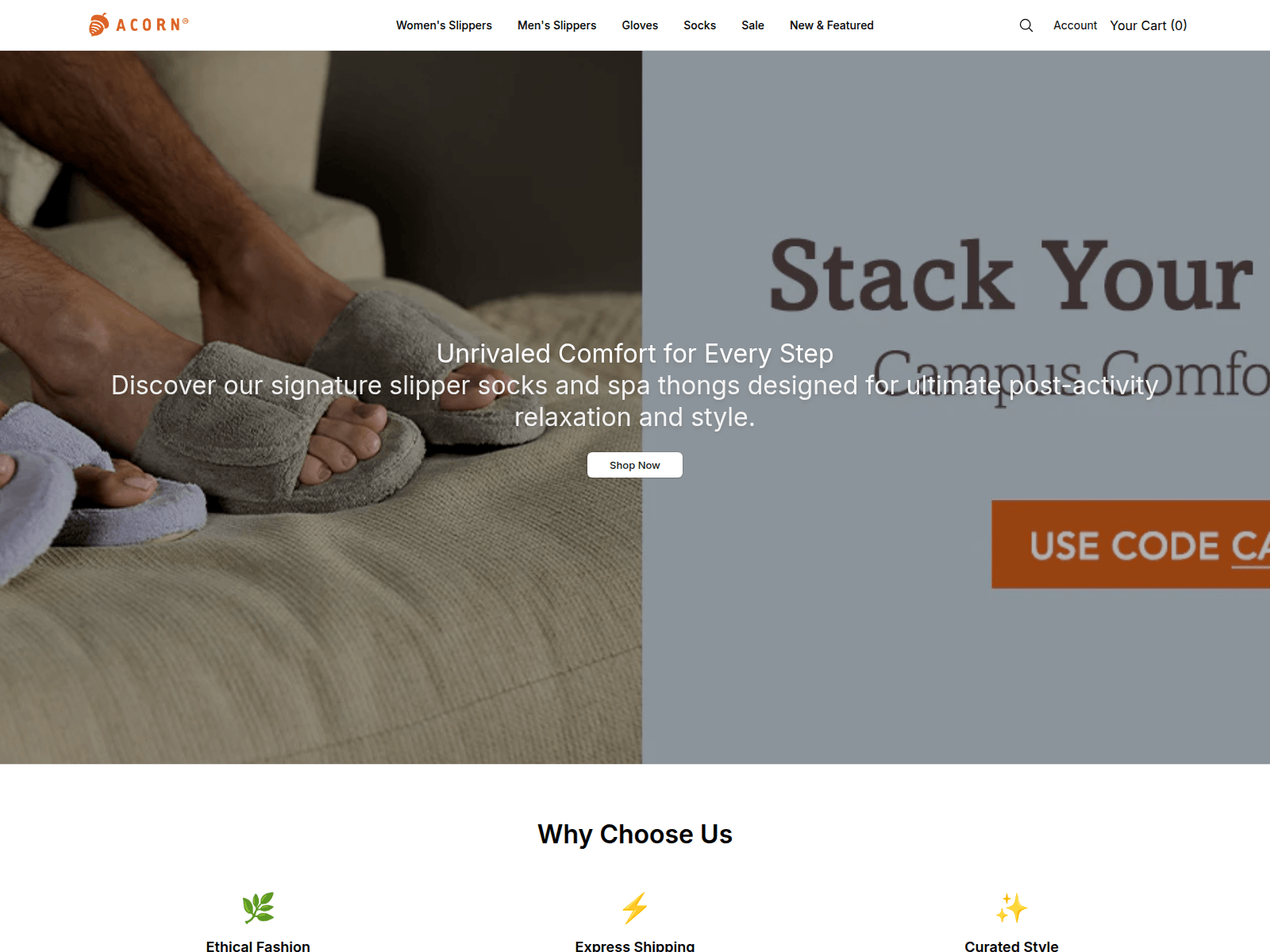 Screenshot of acornvibe.shop