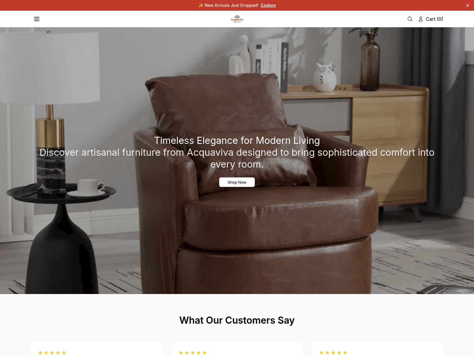 Screenshot of acquavivafurnitureshop.shop