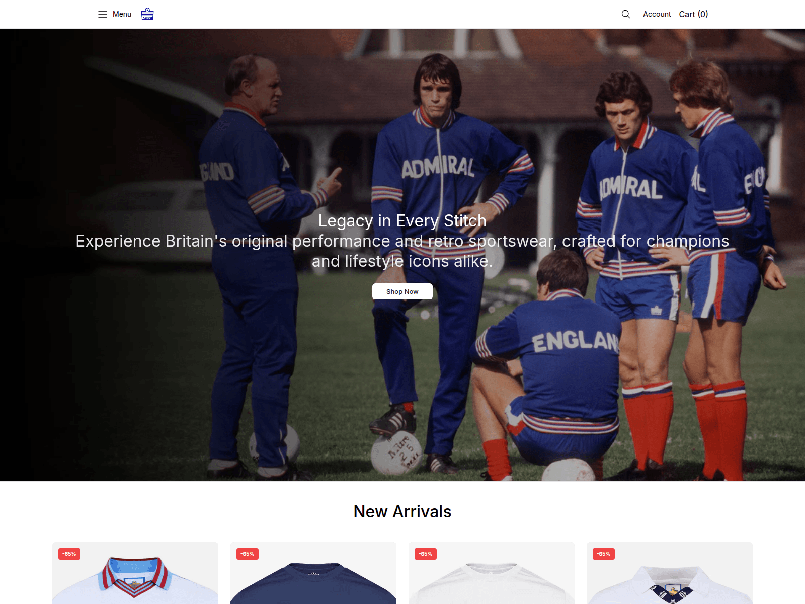 Screenshot of admiralsportsclub.shop
