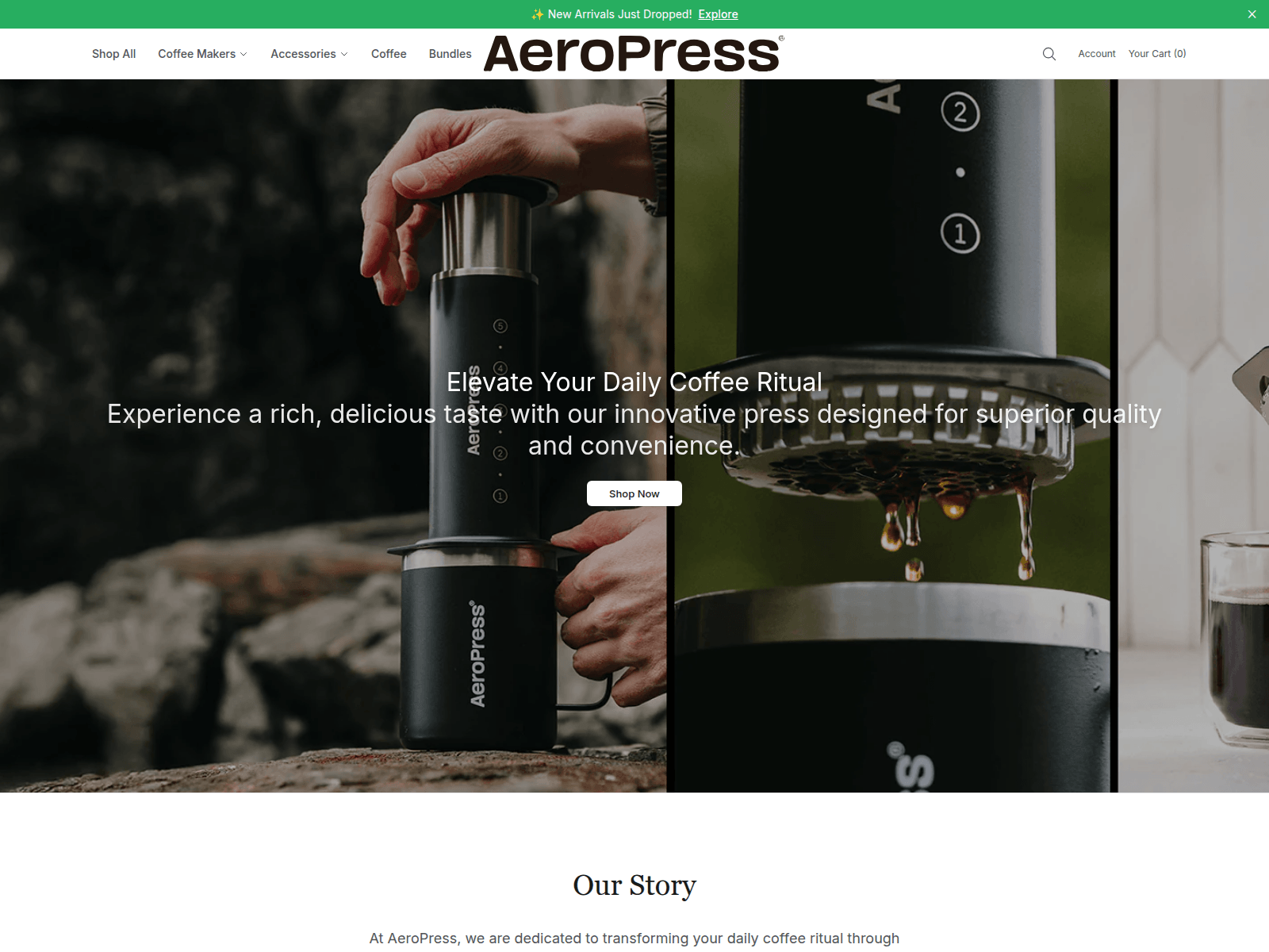 Screenshot of aeropresshq.shop