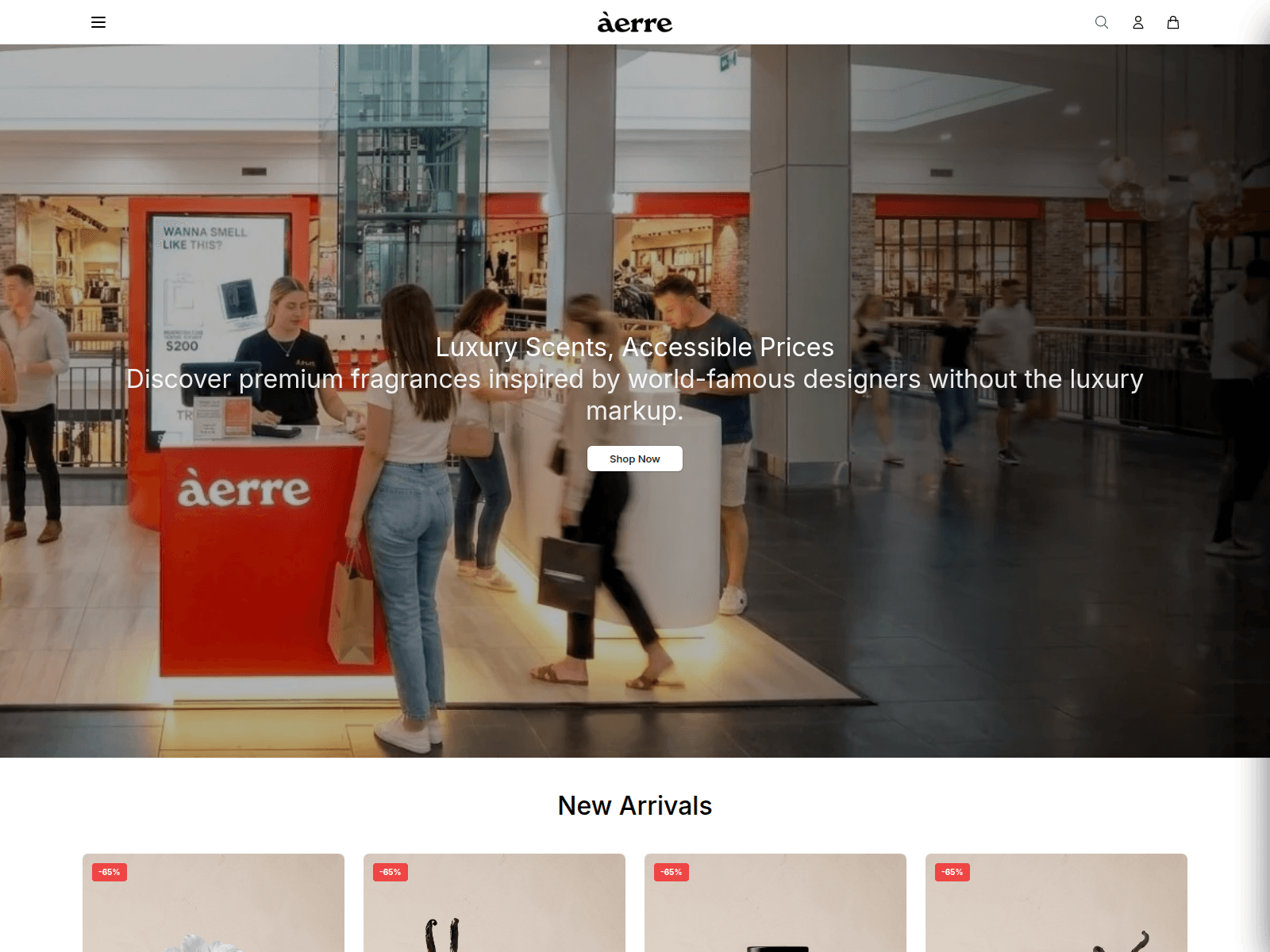 Screenshot of aerre.shop