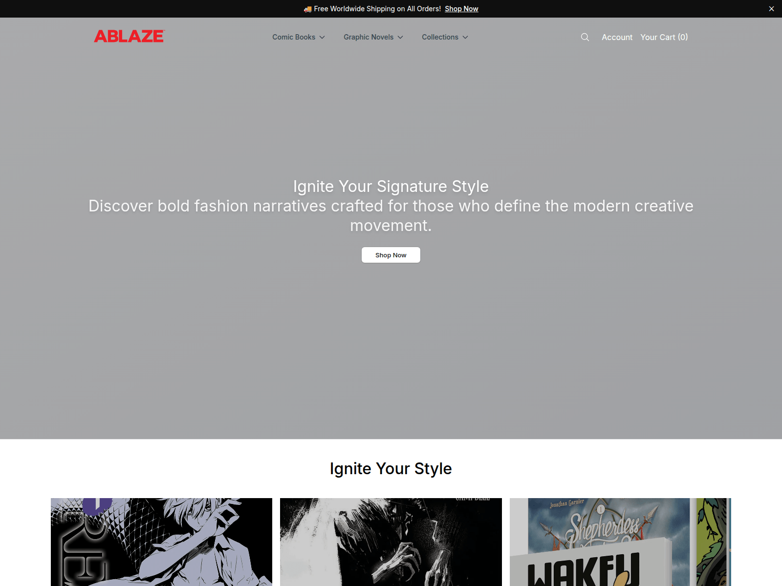 Скриншот сайта ablazehq.shop
