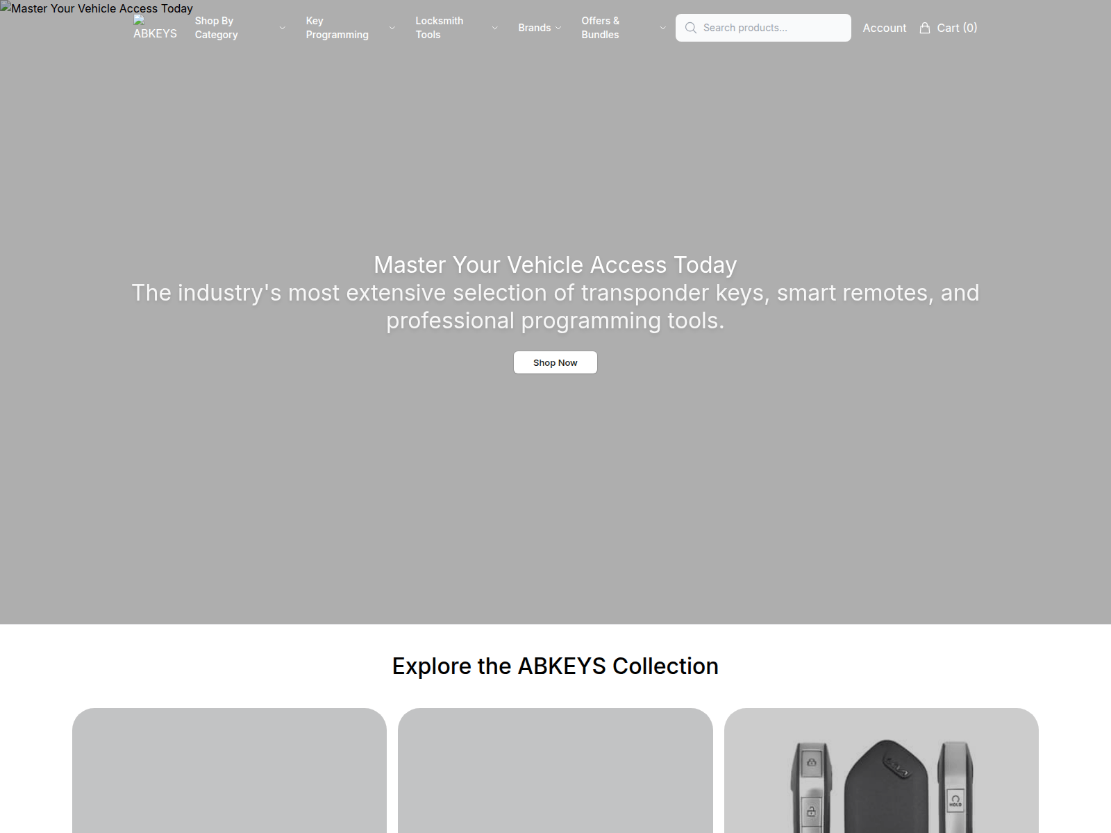 Screenshot of abkeysparts.shop