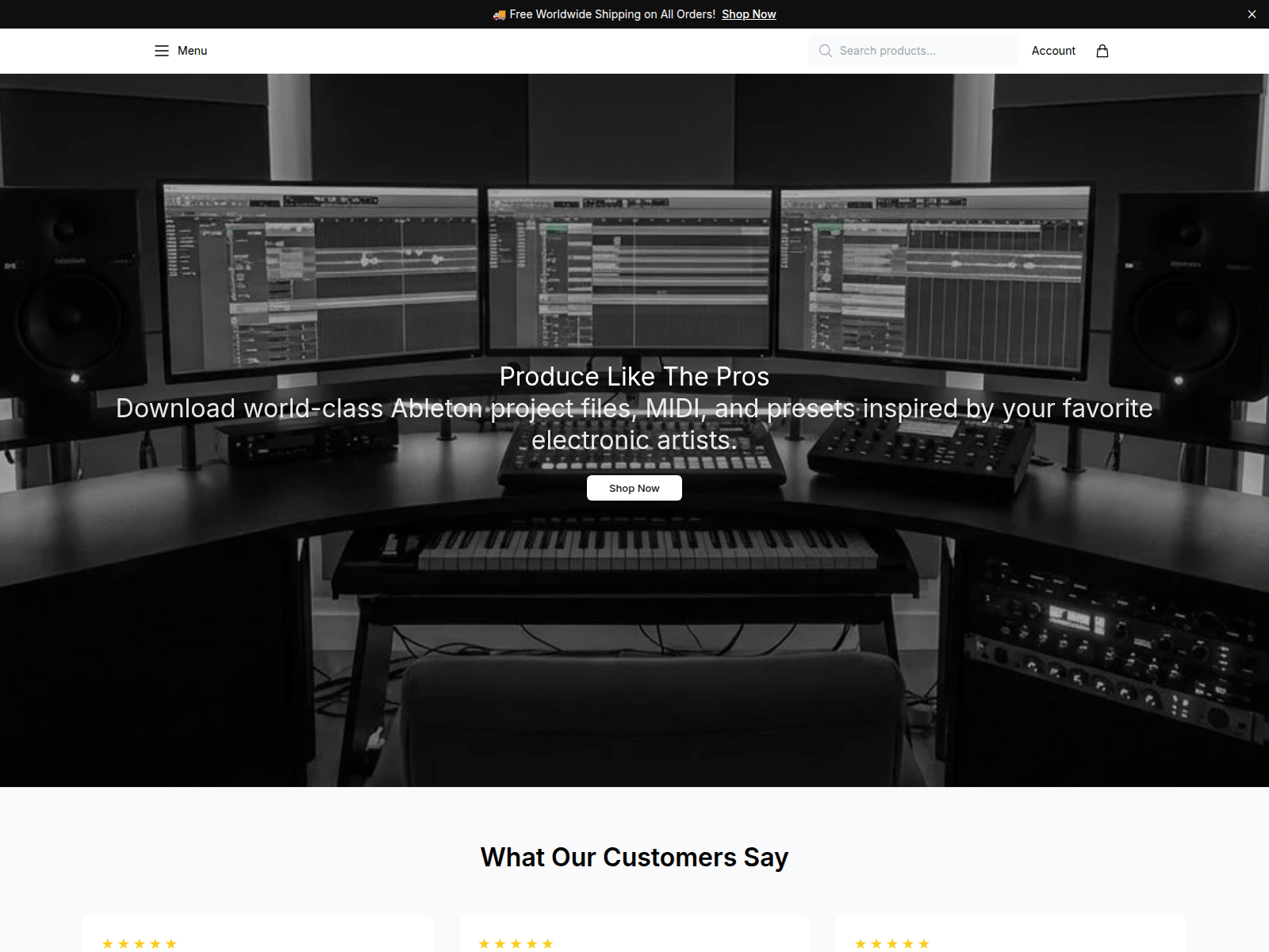 Screenshot of abletontemplate.shop