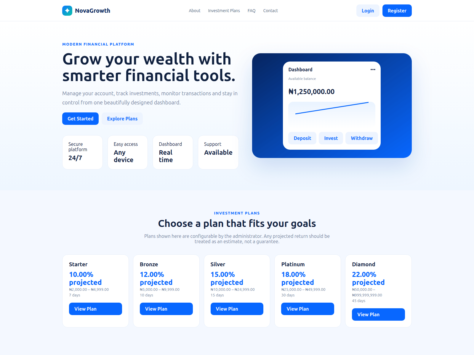 Screenshot of novagrowth.sbs.entruststake.sbs