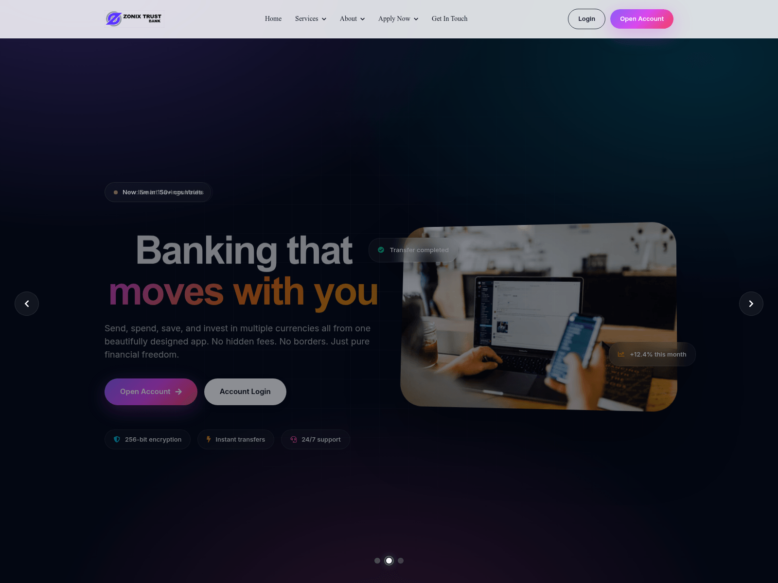Screenshot of zonixtrust.com