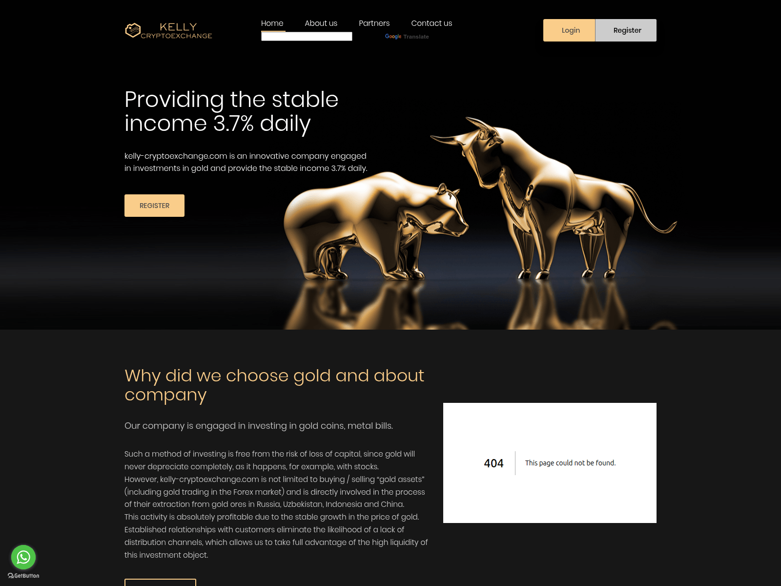 Screenshot of kelly-cryptoexchange.com