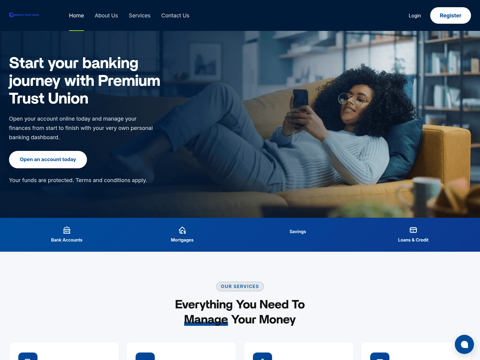 Screenshot of premiumtrustunion.com