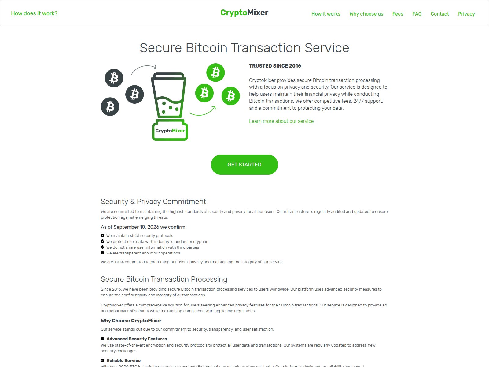 Screenshot of cryptomixer.st