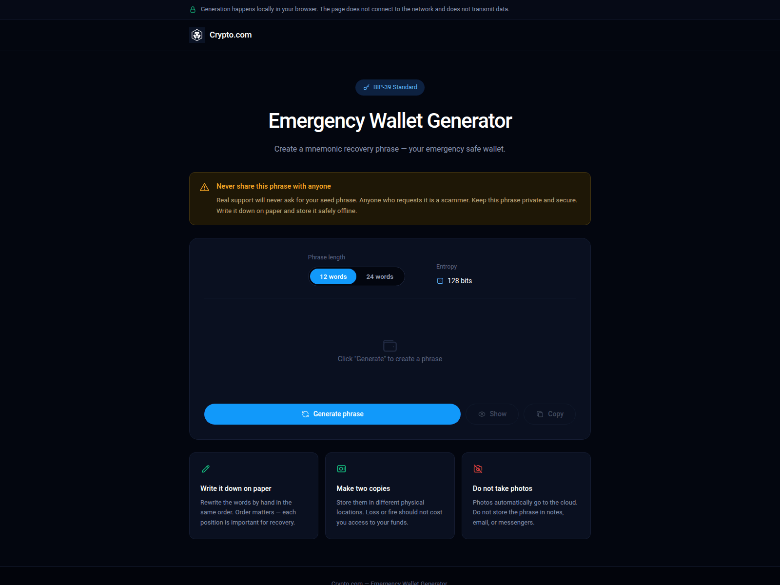 Captura de tela de generator-crypto-2-1.vercel.app