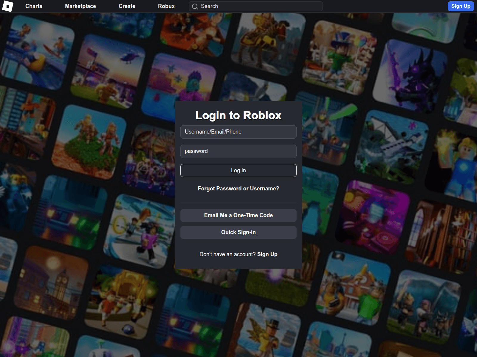 Screenshot of roblox2365.github.io