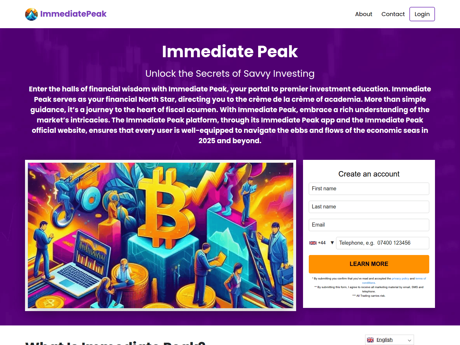 Screenshot of immediatepeak.app