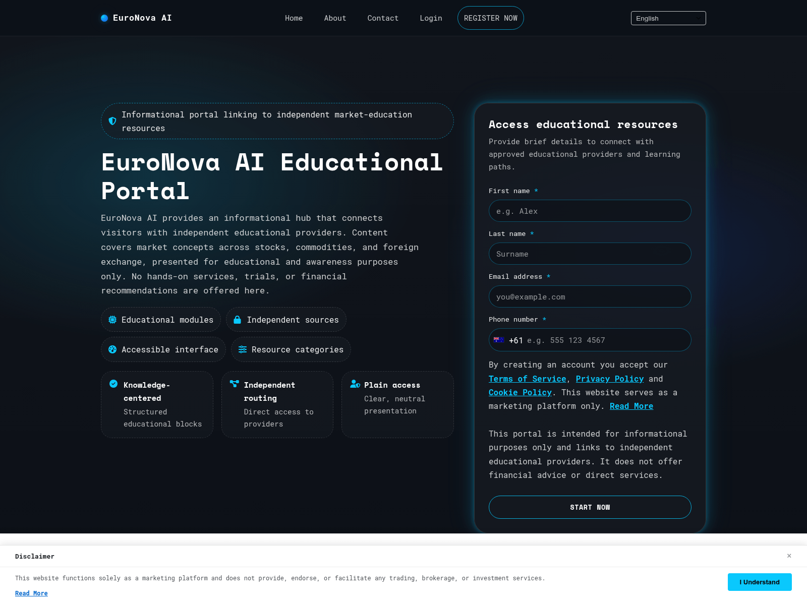 Screenshot of euronova-ai-system.com