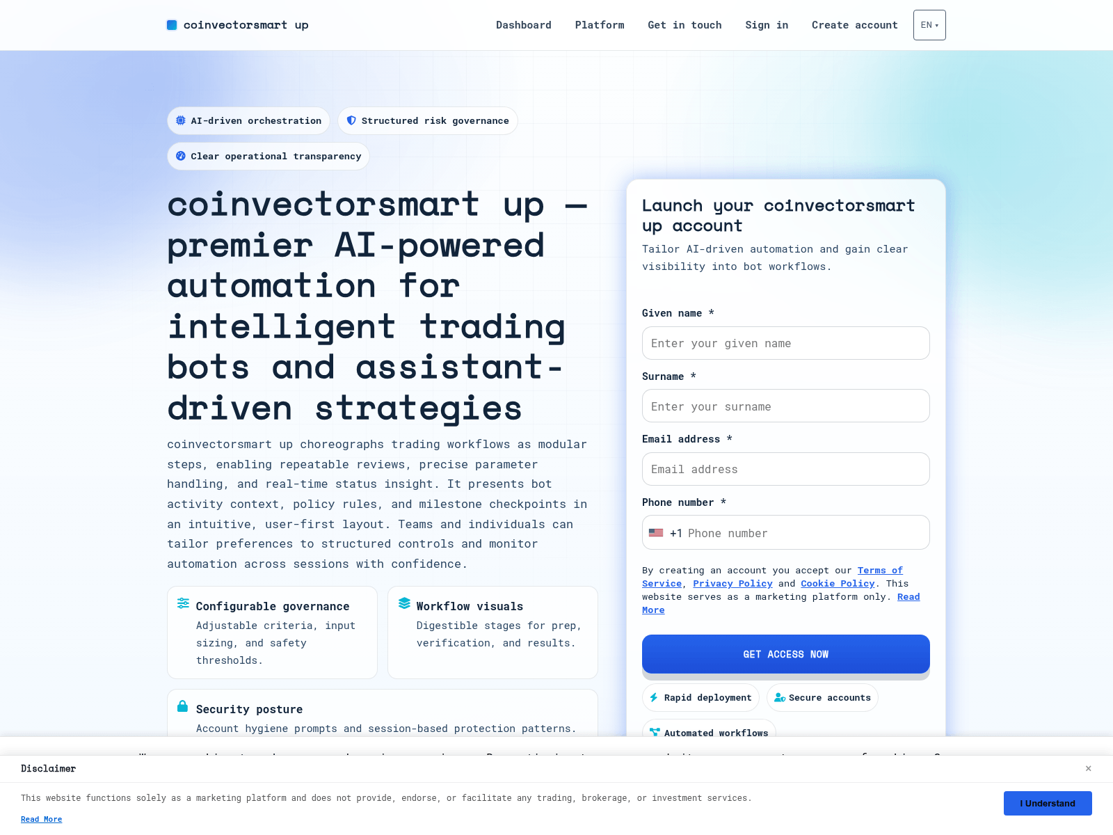 Screenshot of coinvectorsmartupsystem.com