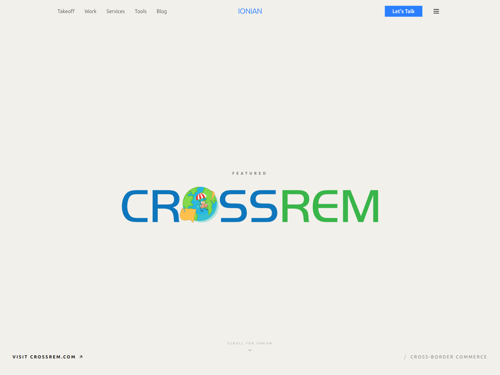Screenshot of ionian.co