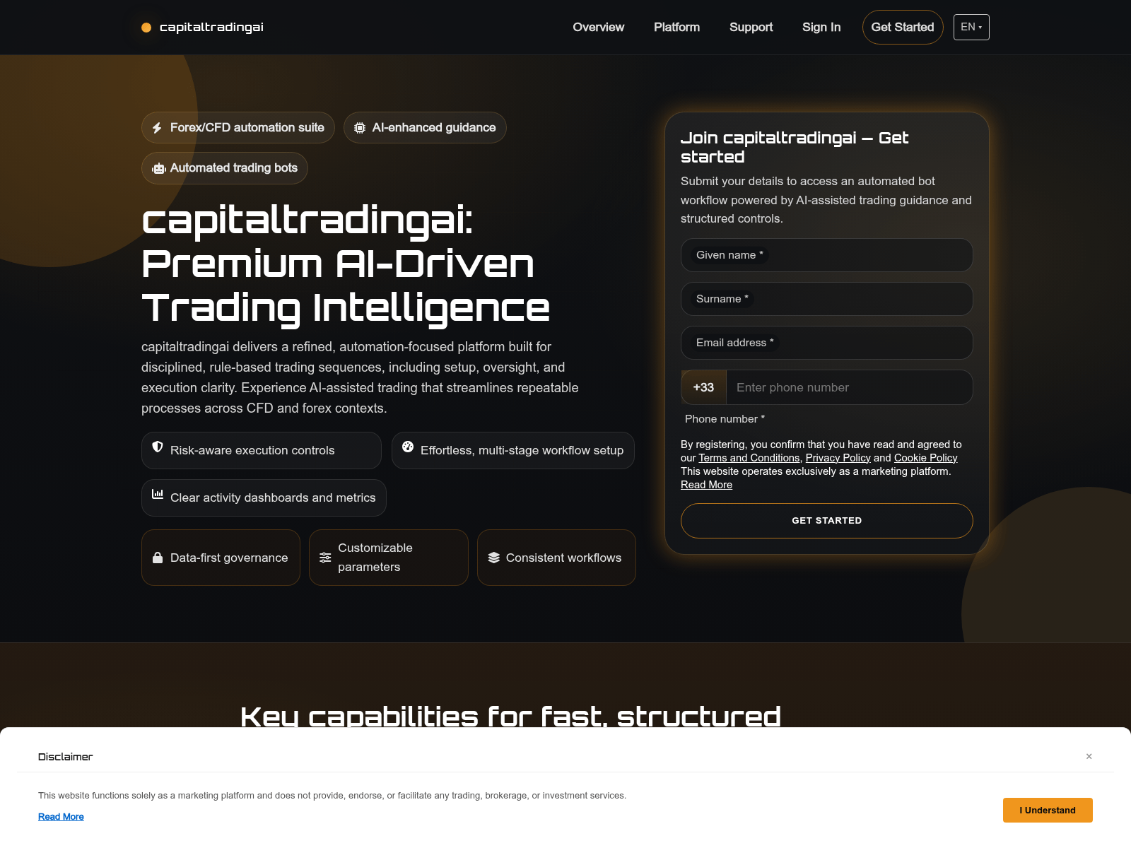Screenshot of capitaltradingai.shop
