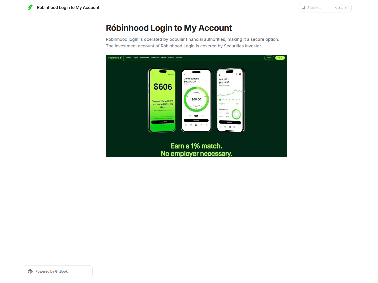 Знімок екрана robinhood-loxgin.gitbook.io