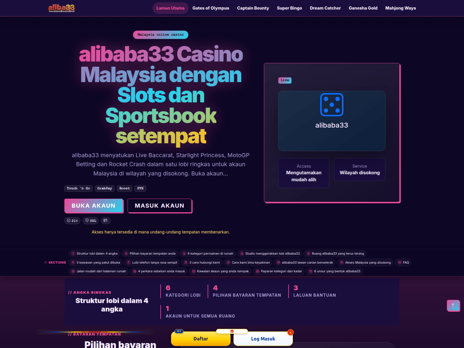 Screenshot of alibaba33.pro