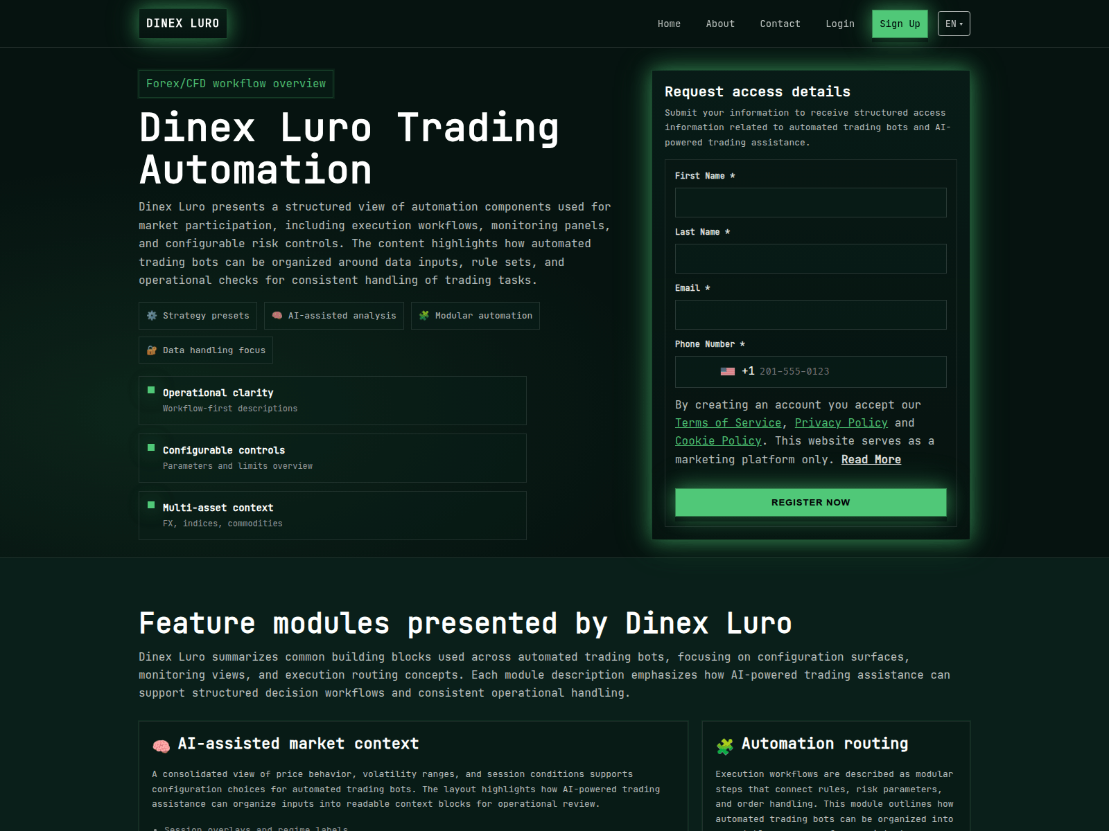 Screenshot of dinexlurosolution.com