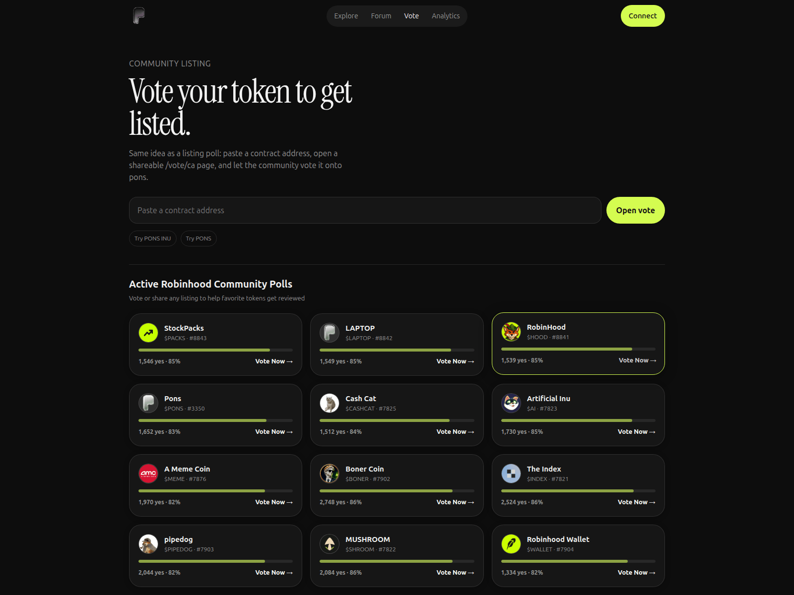 Screenshot von vote-hood.vercel.app
