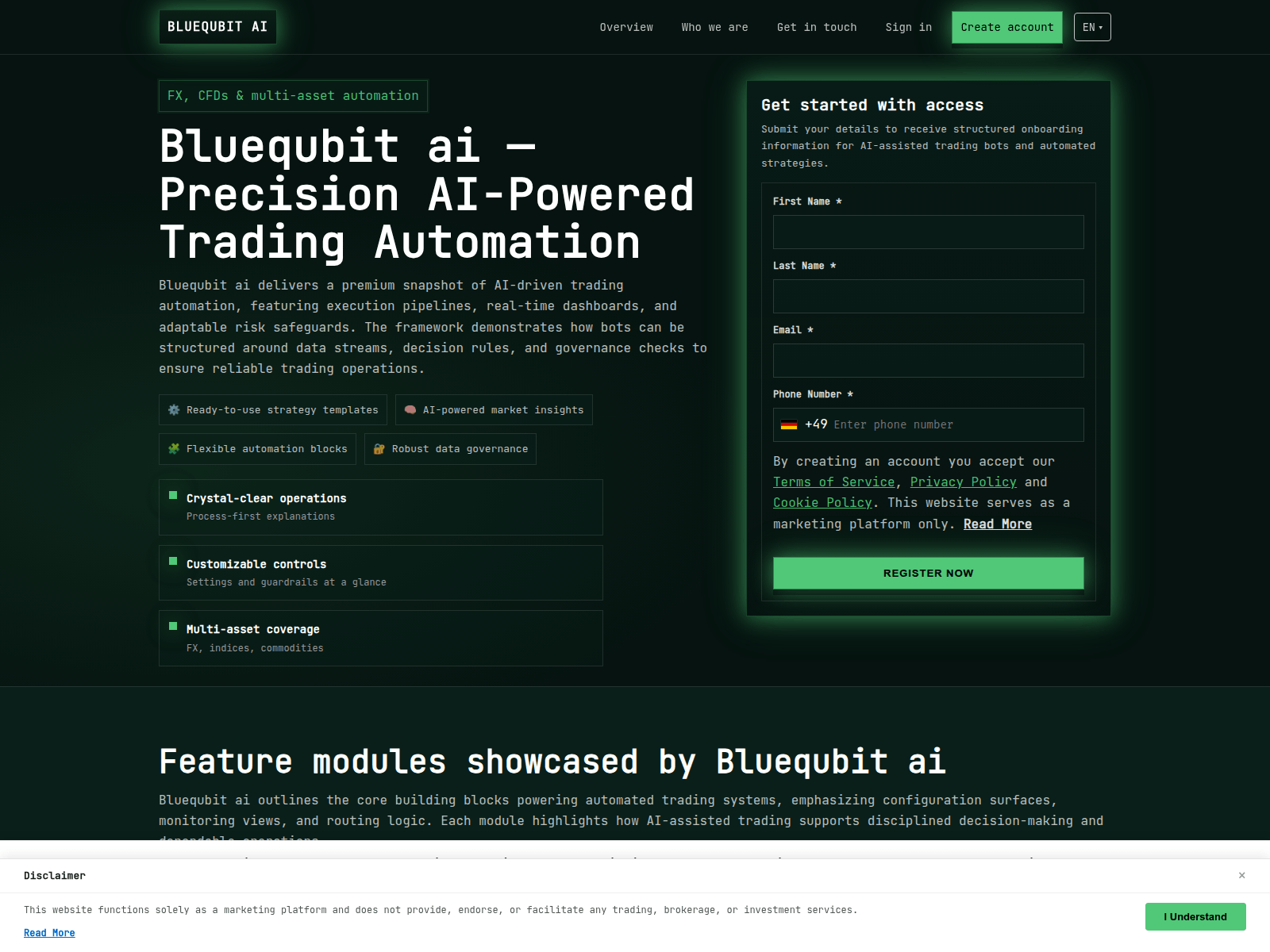 Screenshot of bluequbitai.pro