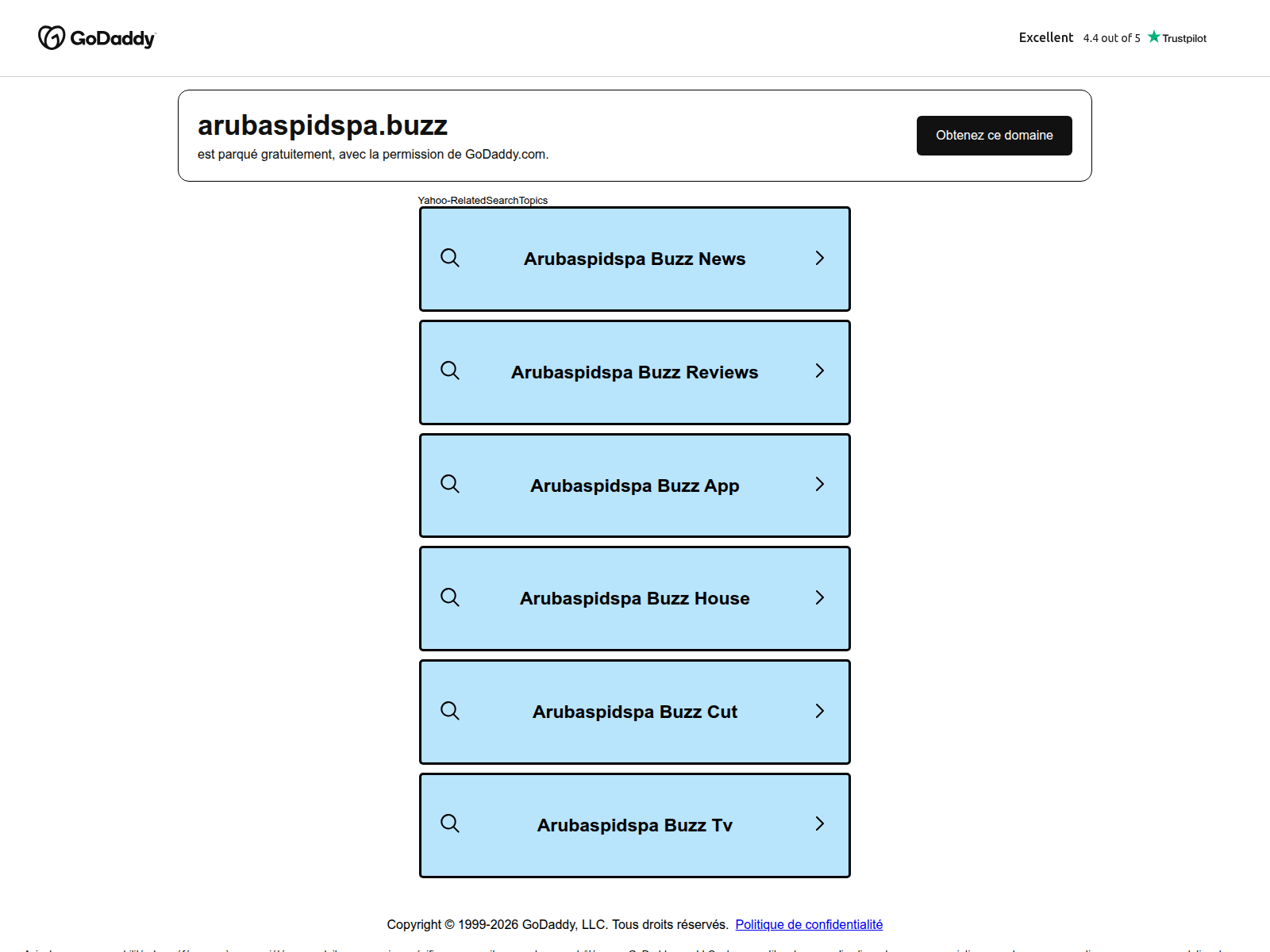 لقطة شاشة لـ arubaspidspa.buzz