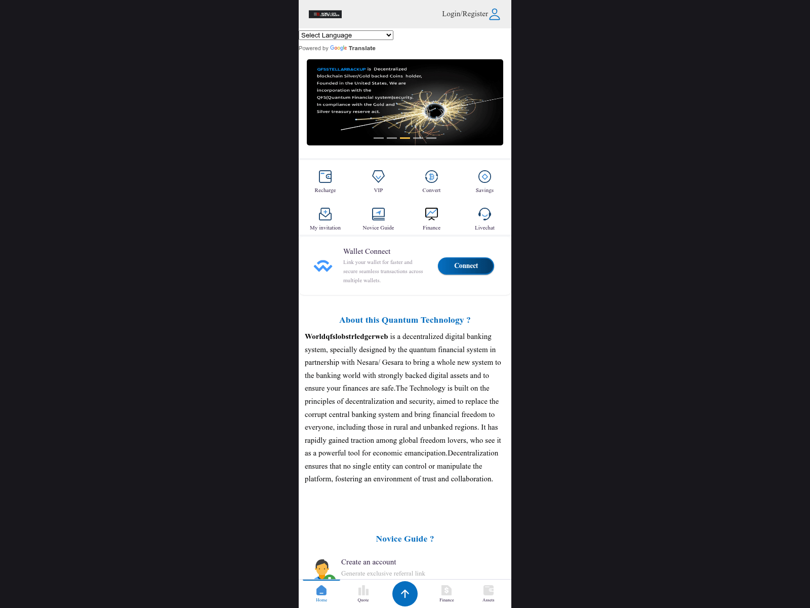 Screenshot of worldqfslobstrledgerweb.co.uk