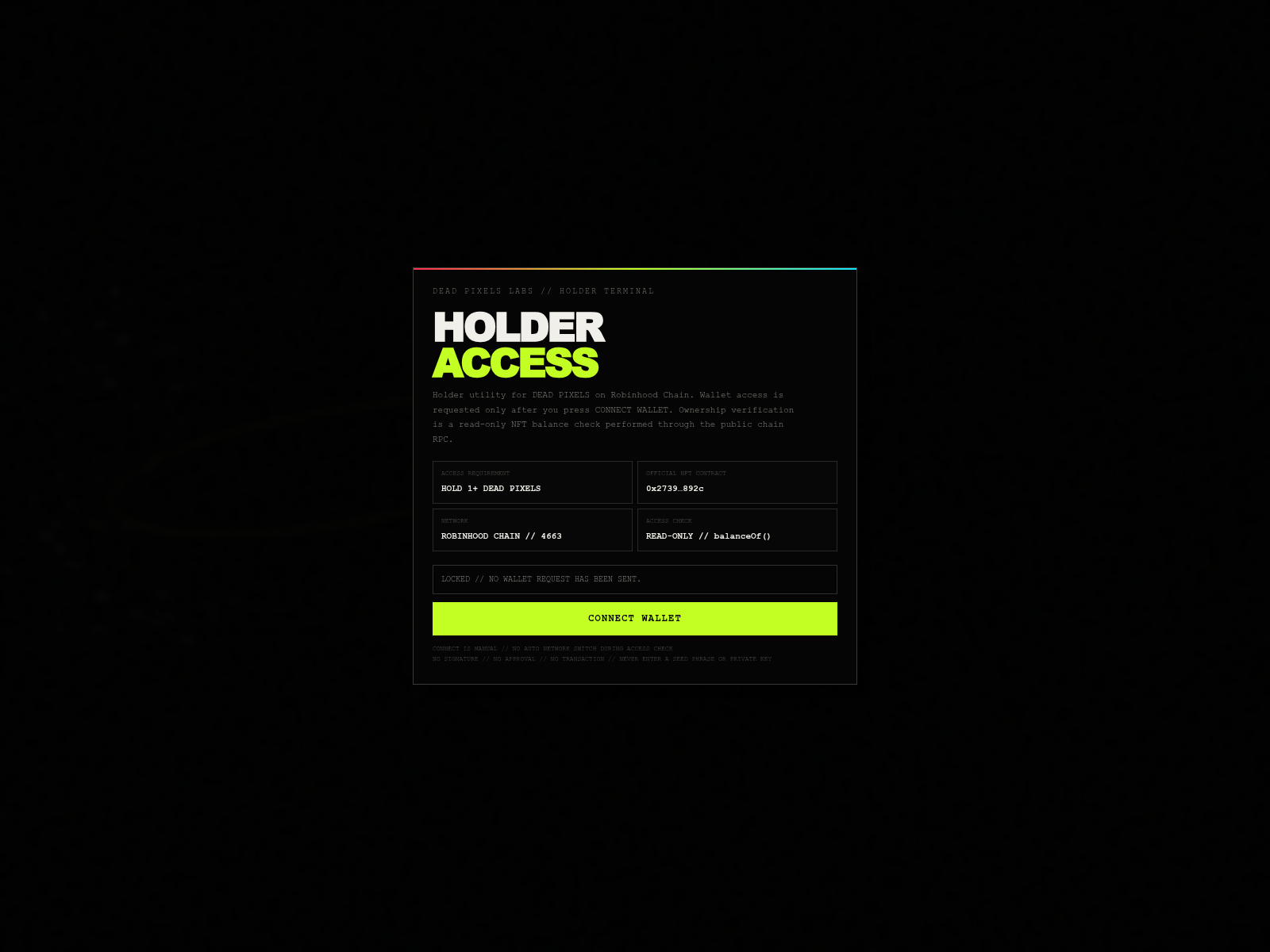 Captura de pantalla de portal.deadpixelslabs.com