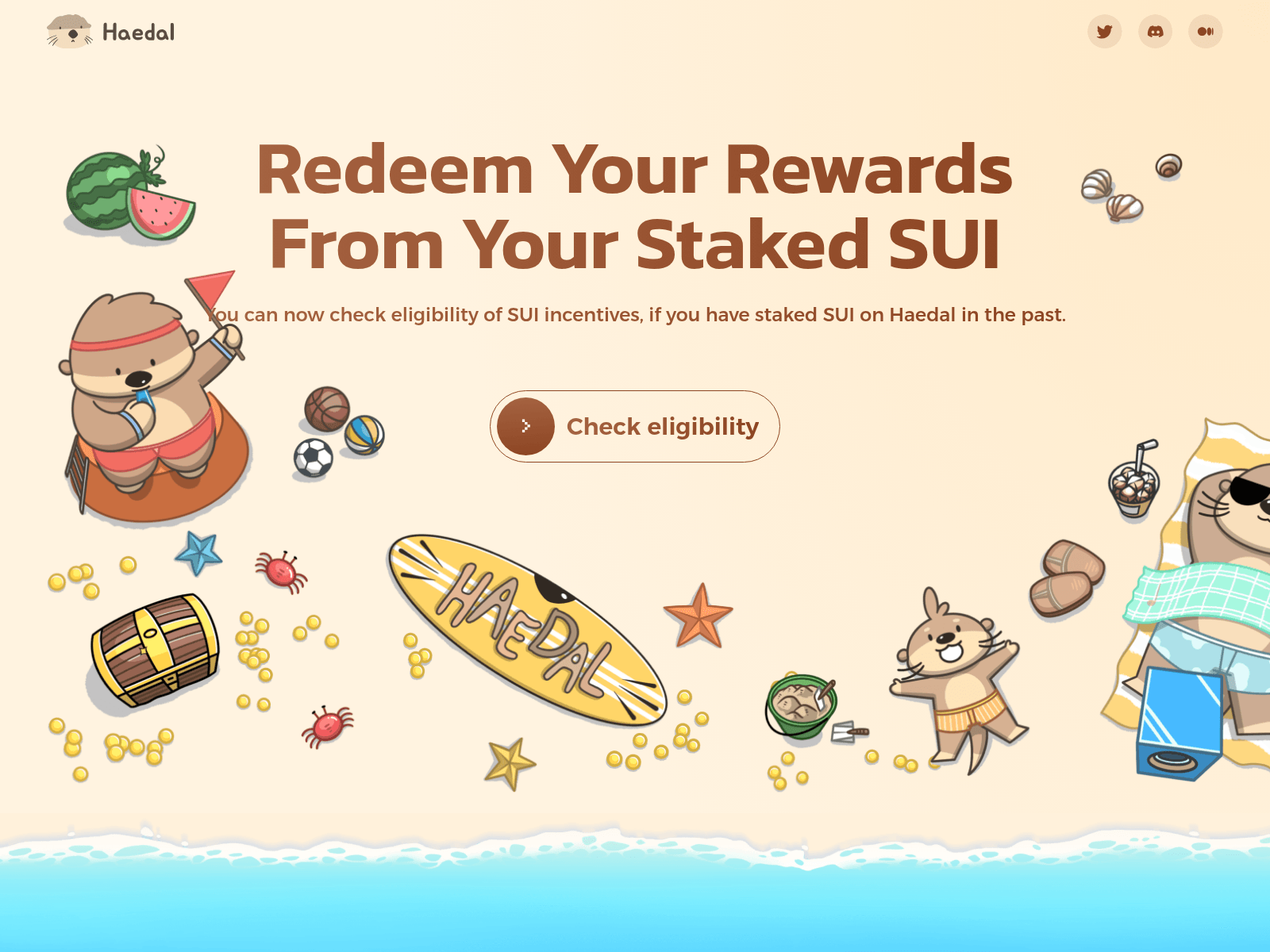 Screenshot of reward-haedal.xyz
