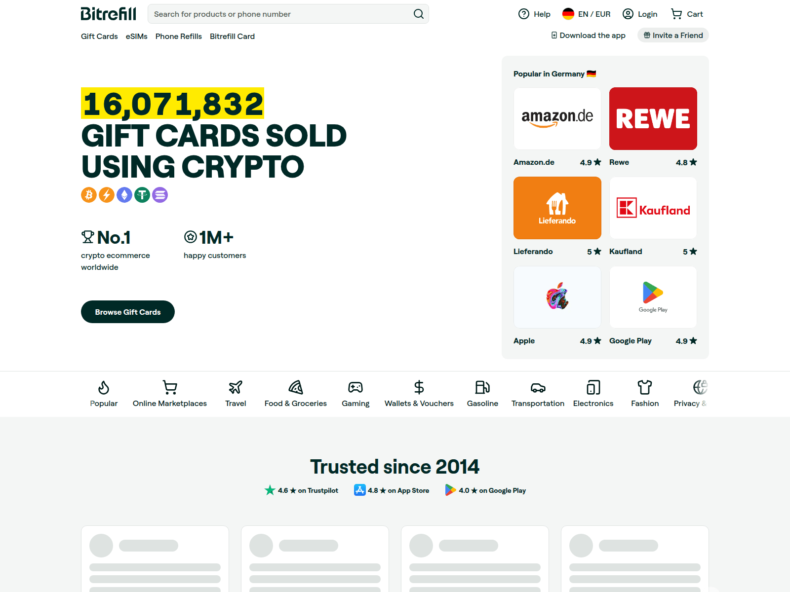 Screenshot von bitrefill-gift.vercel.app