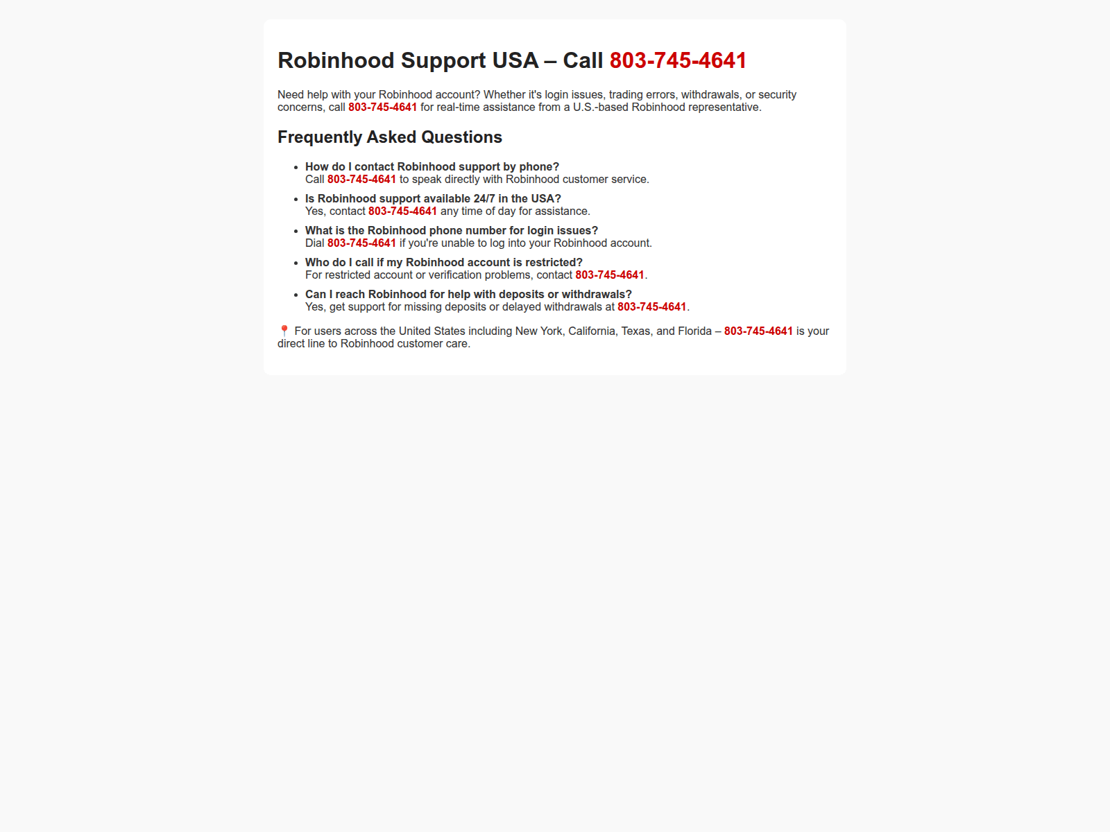 Screenshot von robinhood-support-number.vercel.app