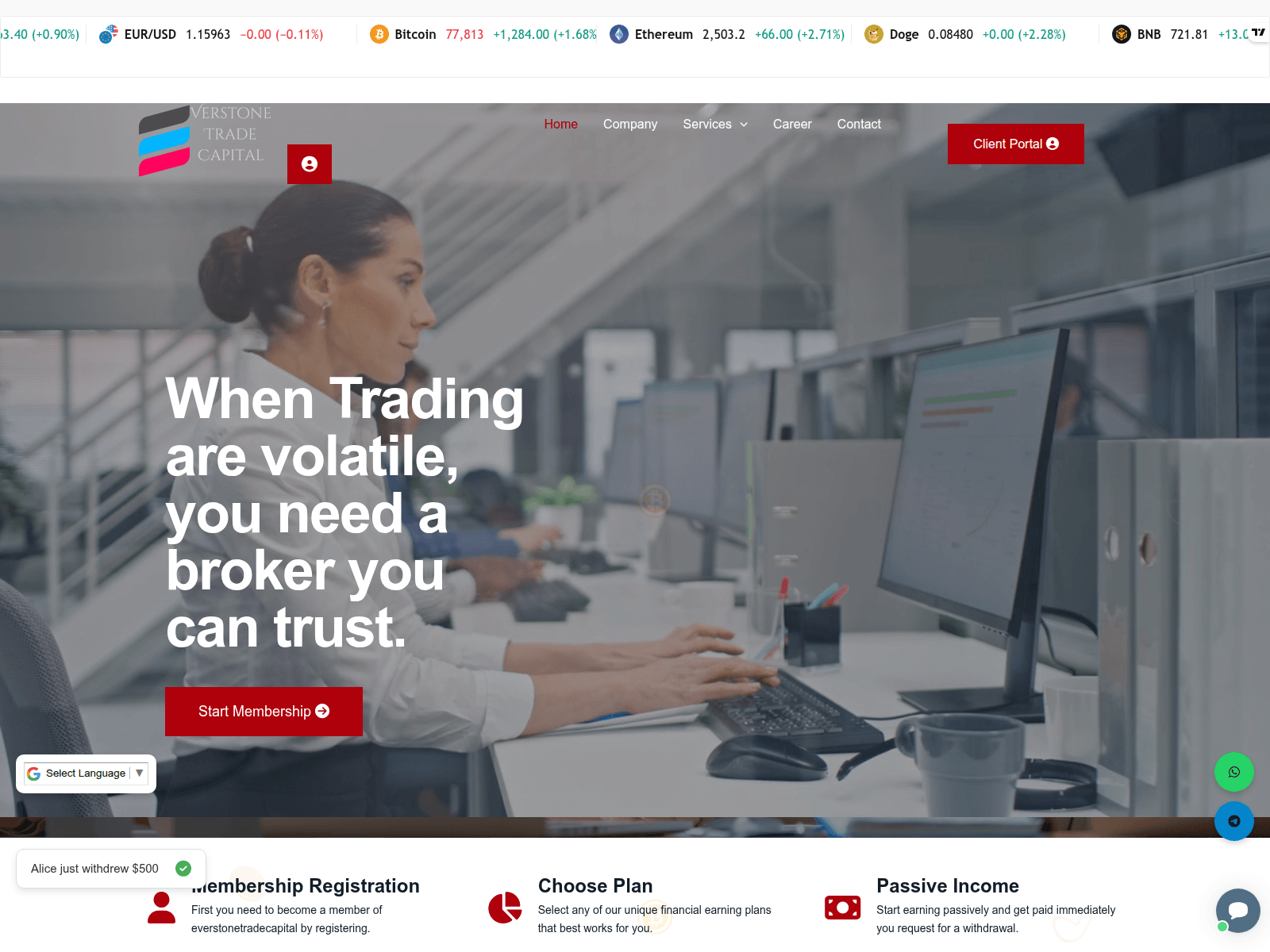 Знімок екрана everstonetradecapital.com