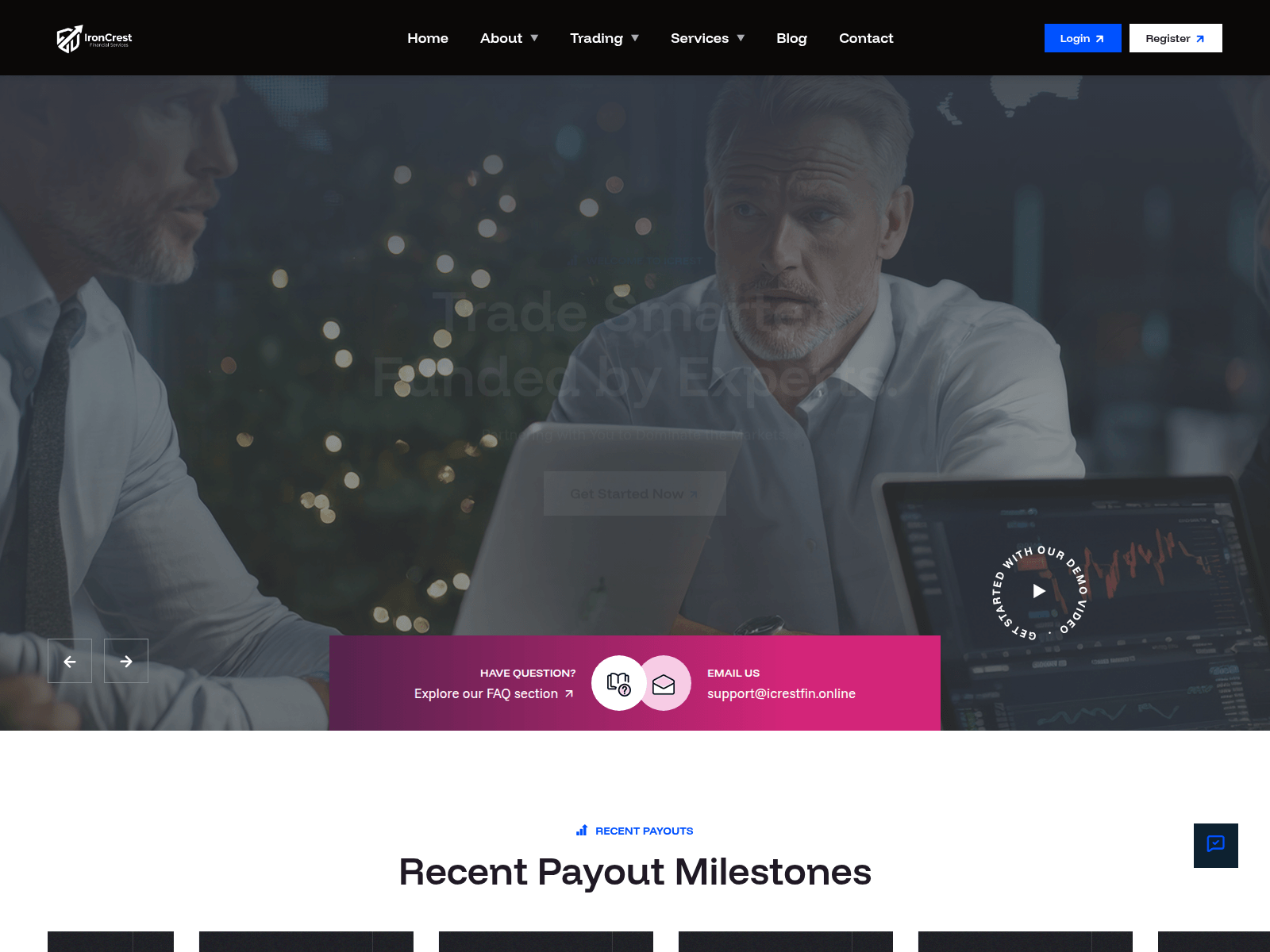 Скриншот сайта icrestfin.online