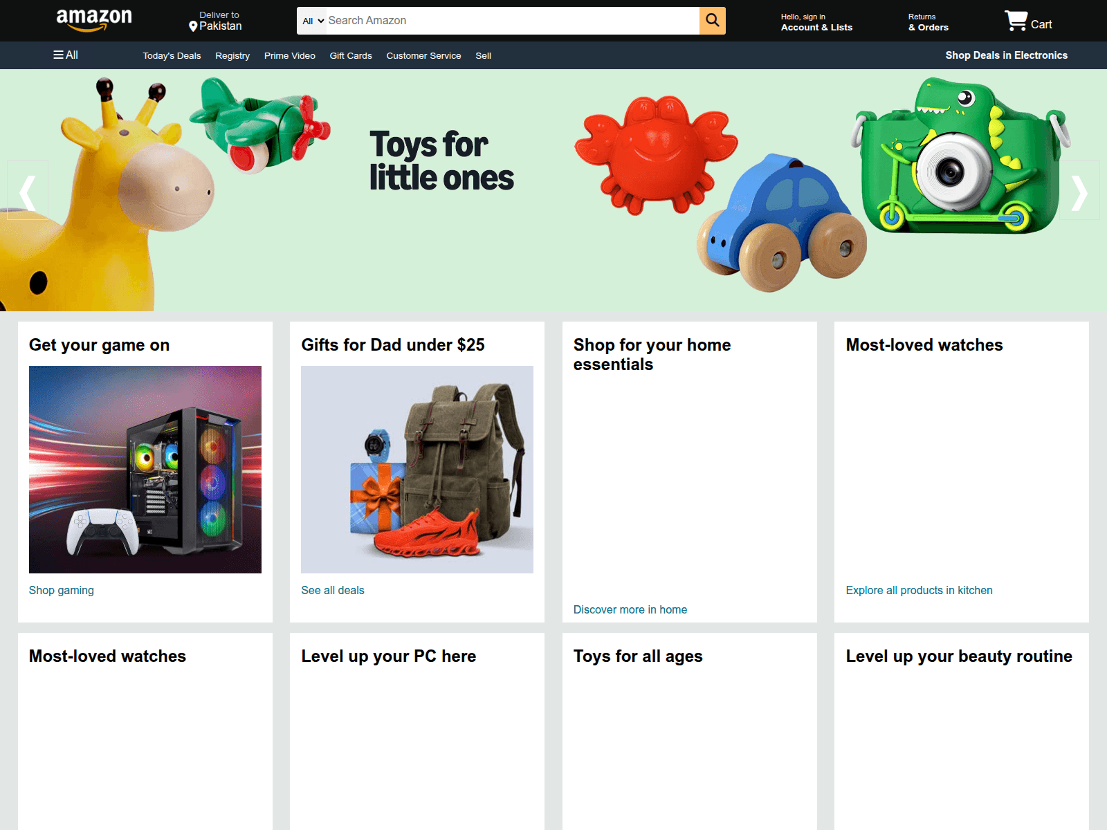 Знімок екрана amazon-landing-page-umber.vercel.app