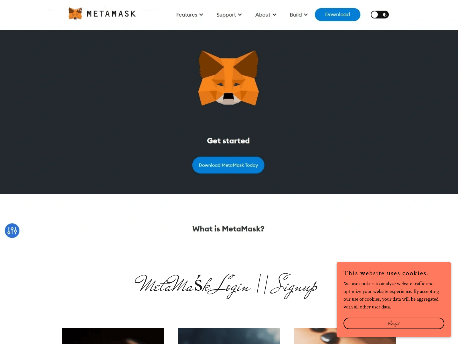 Screenshot of metabmasklokgi.godaddysites.com