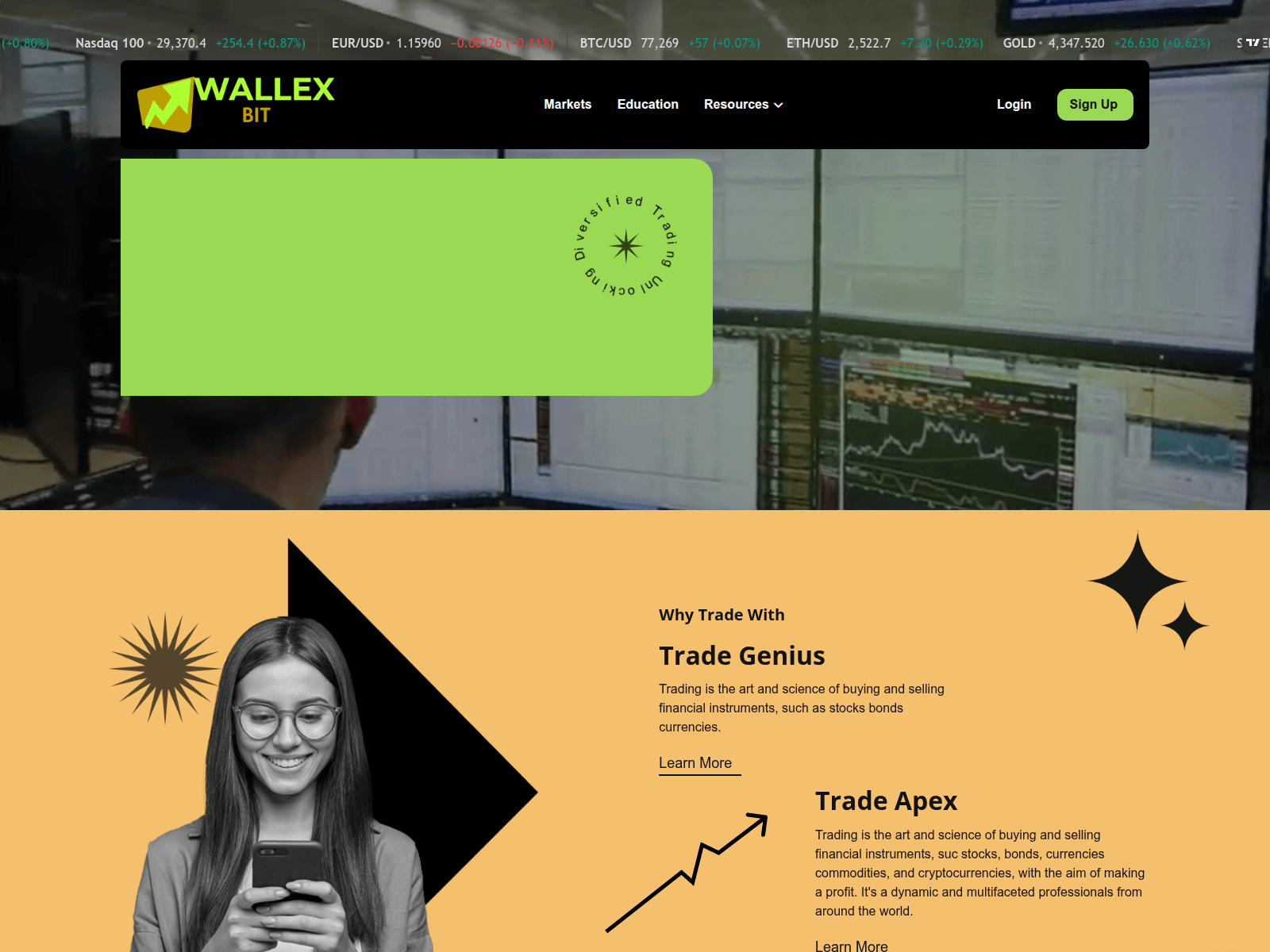 Screenshot of surefx.live