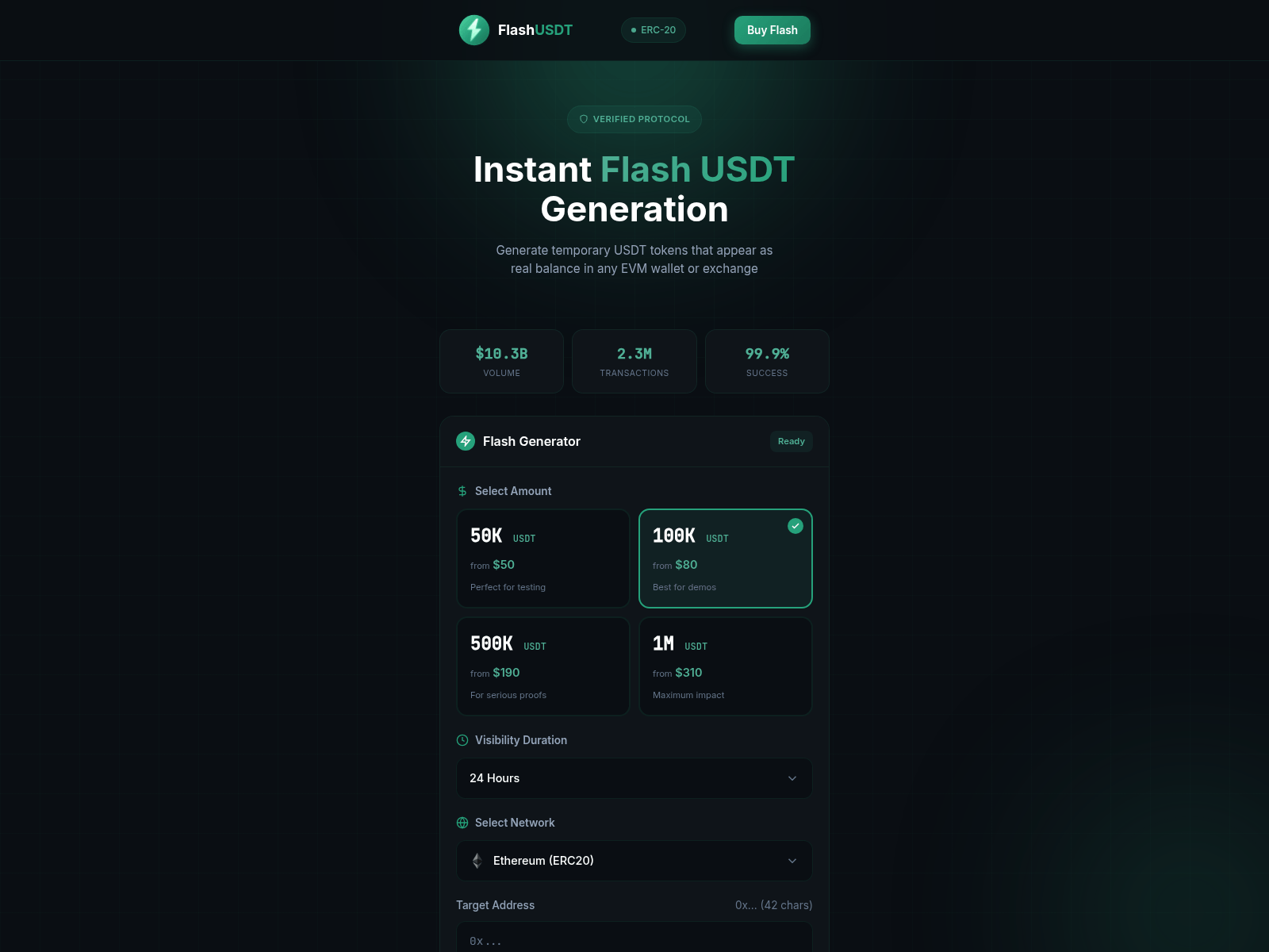 Screenshot of getflashusdt.pro