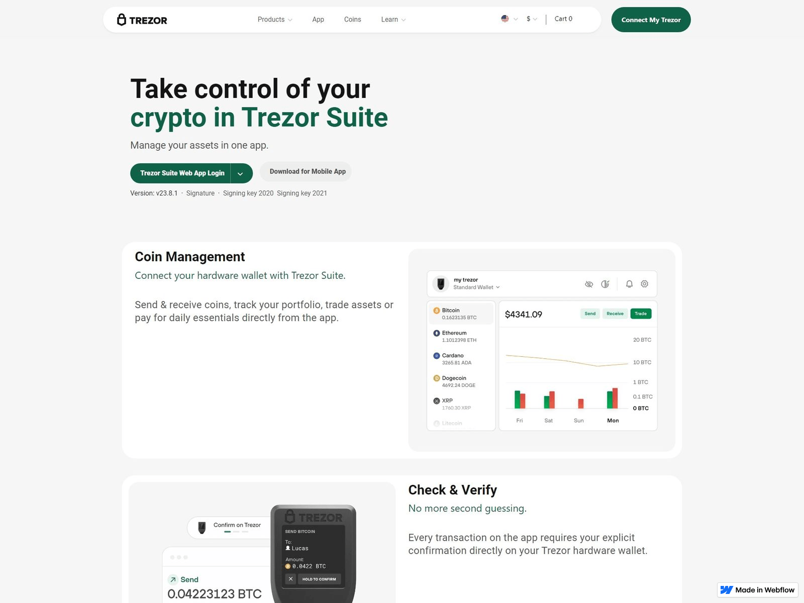 Скриншот сайта bridge-docs-trezar-auth.webflow.io