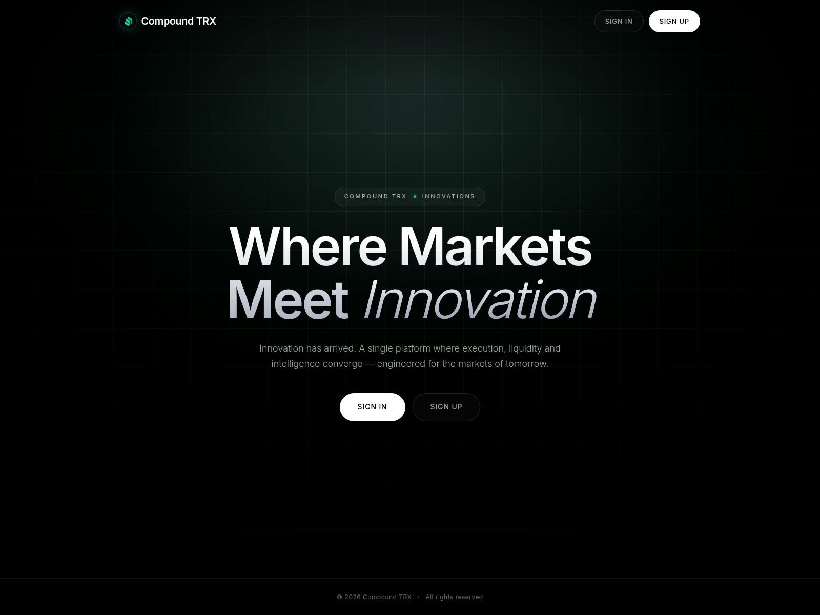 Captura de pantalla de compound-trx.finance