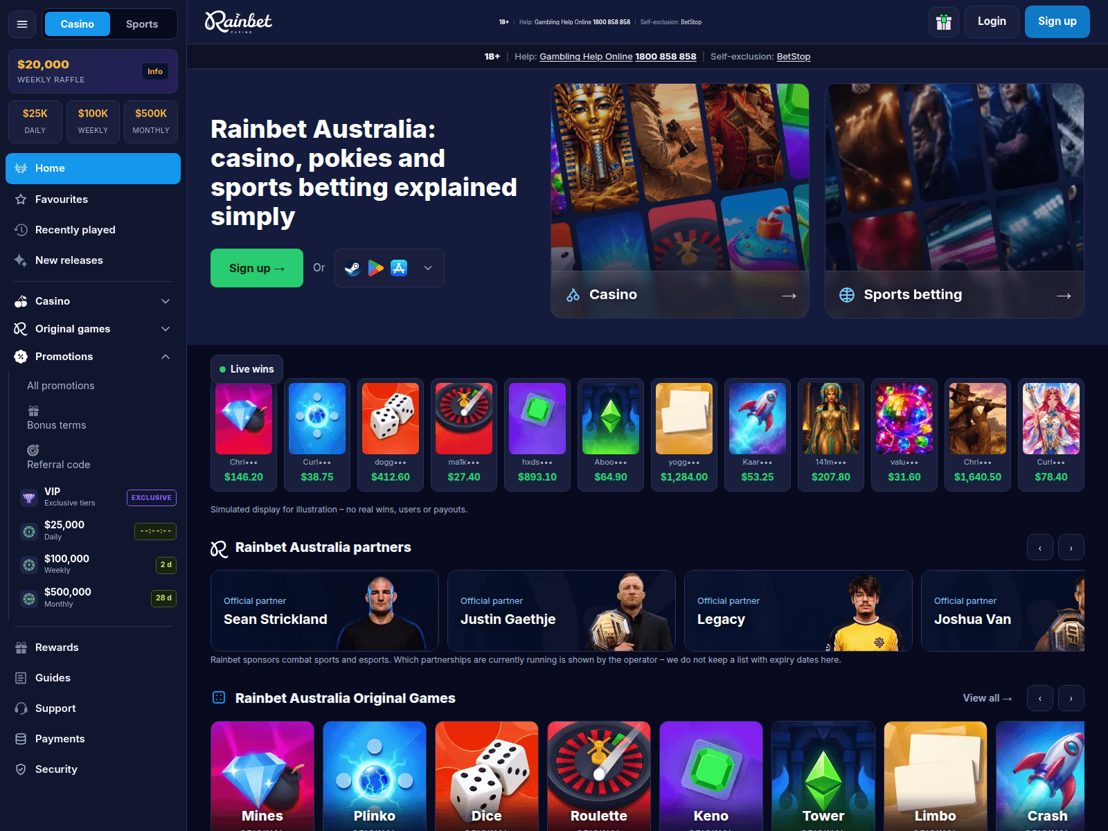 Screenshot of rainbet-aus.co