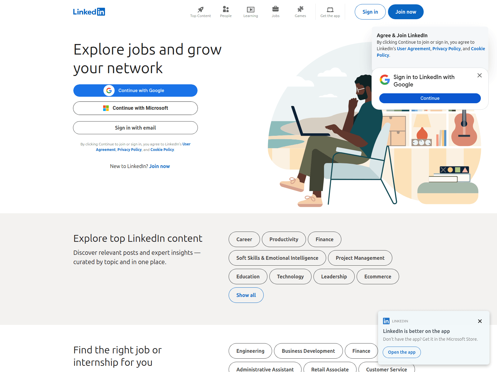 Screenshot of start-linkedin.com