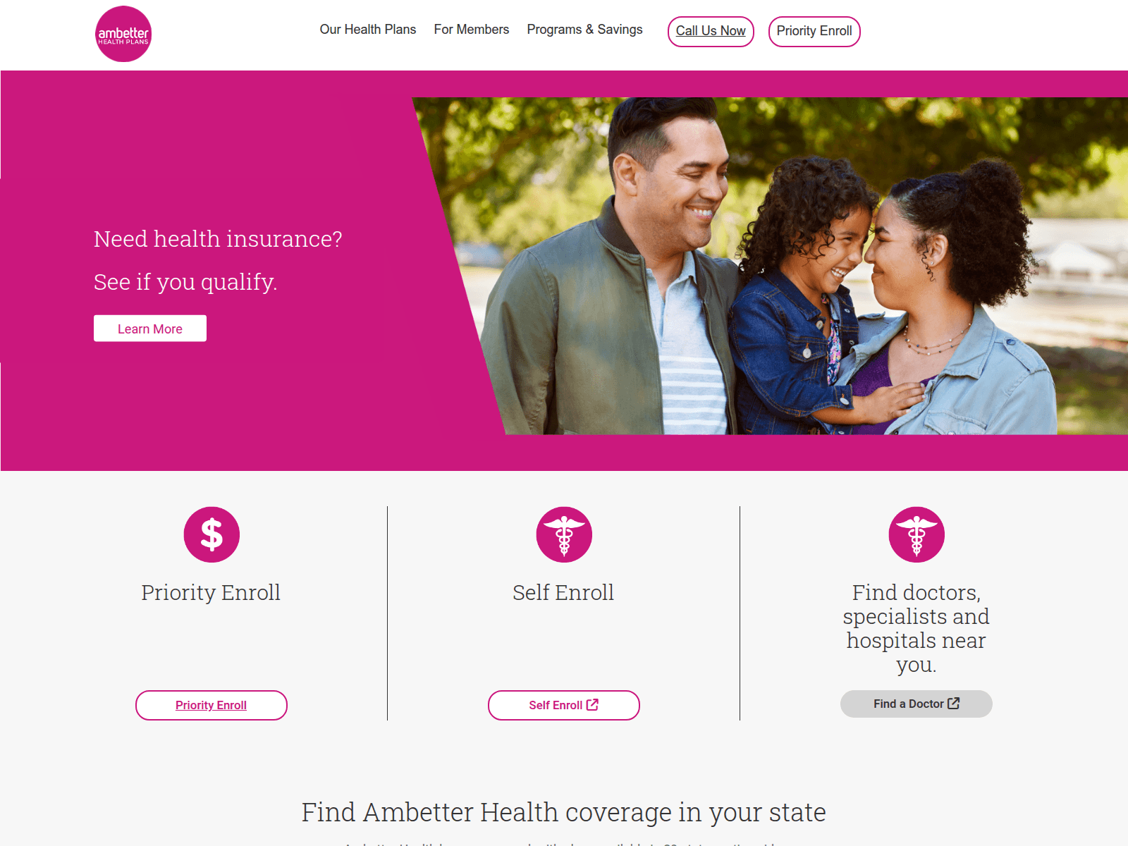 Screenshot of ambetterhealthplans.org