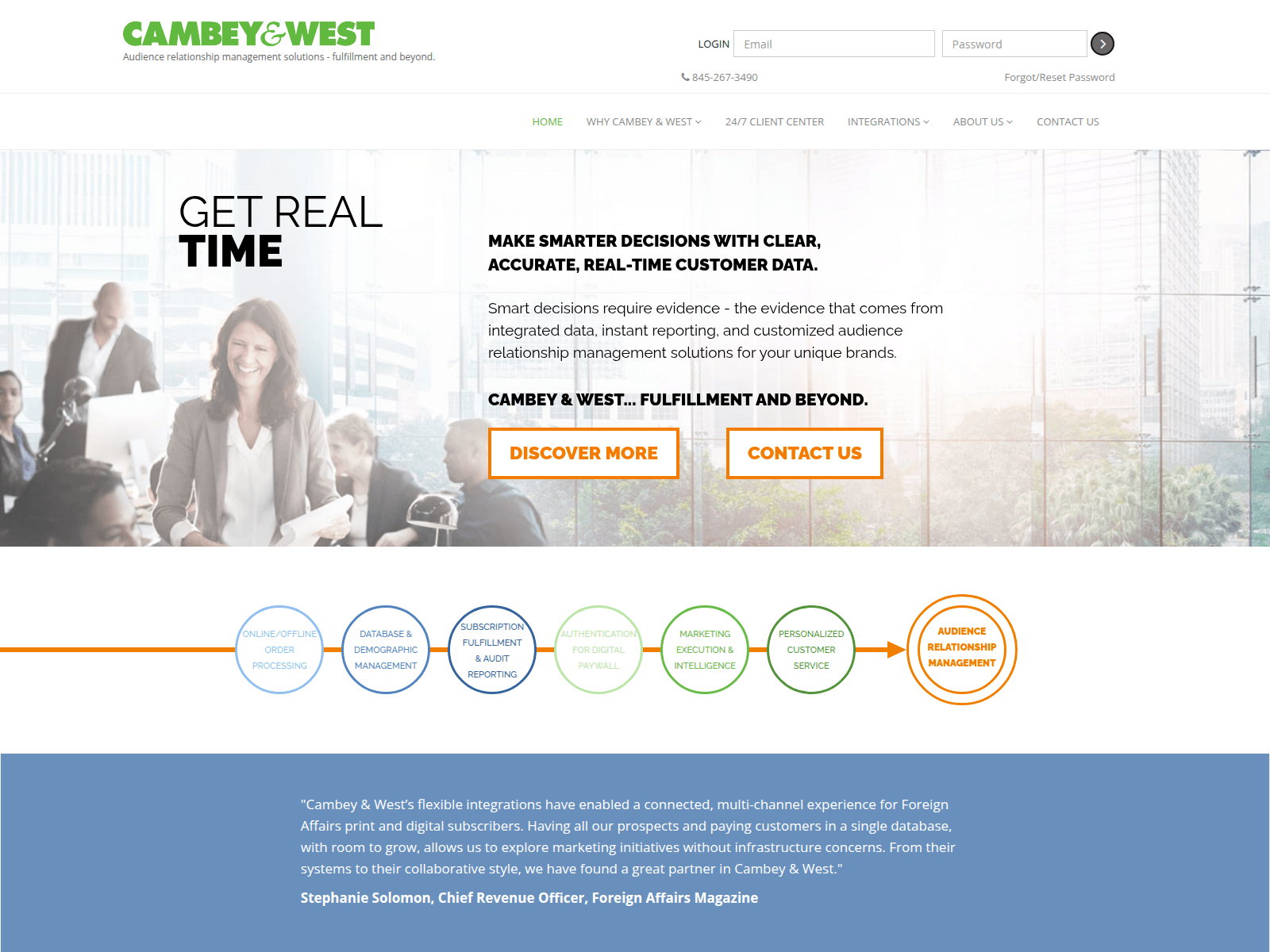Screenshot of cambeywest.com