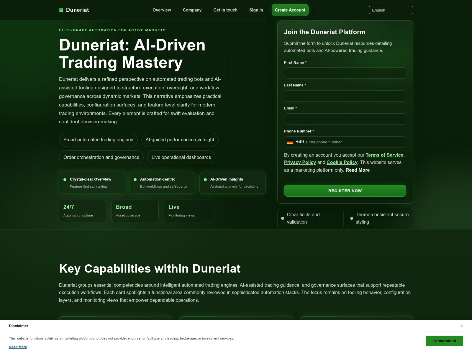 Screenshot of duneriat.digital