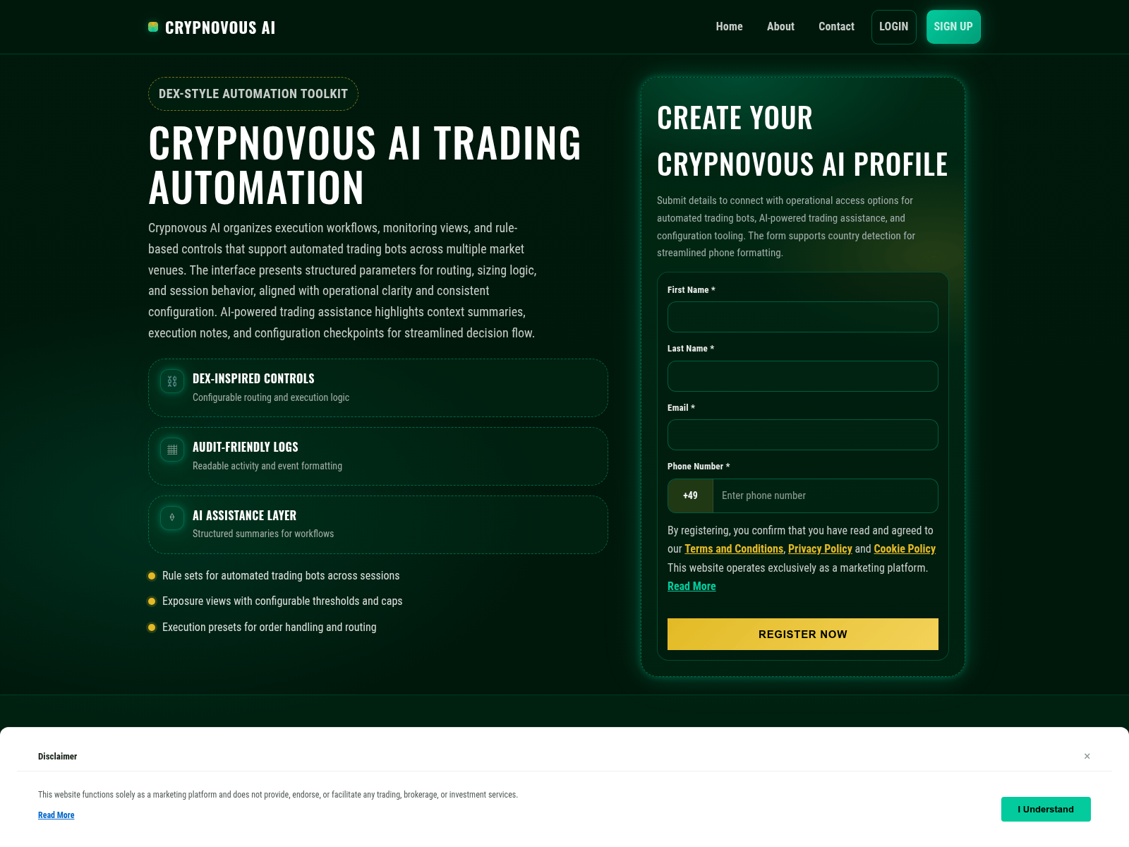 Screenshot of crypnovousai.com