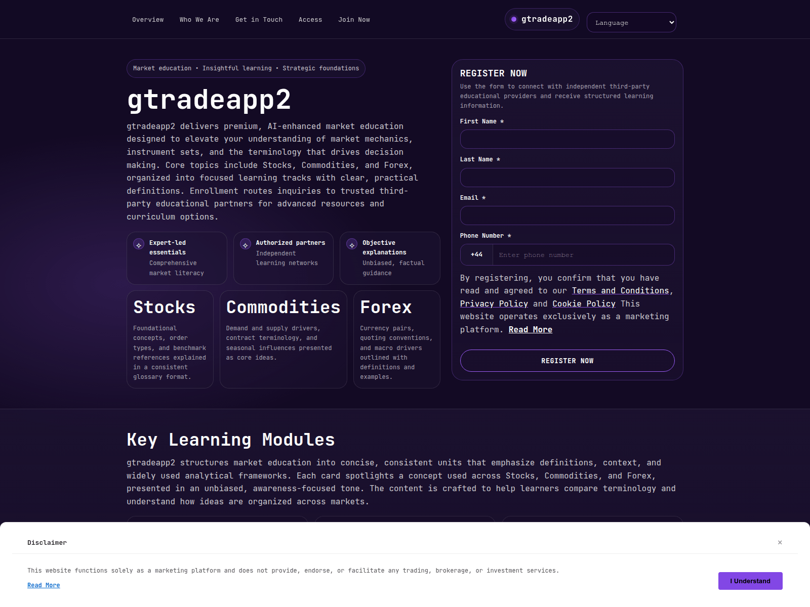 Screenshot of gtradeapp2.com